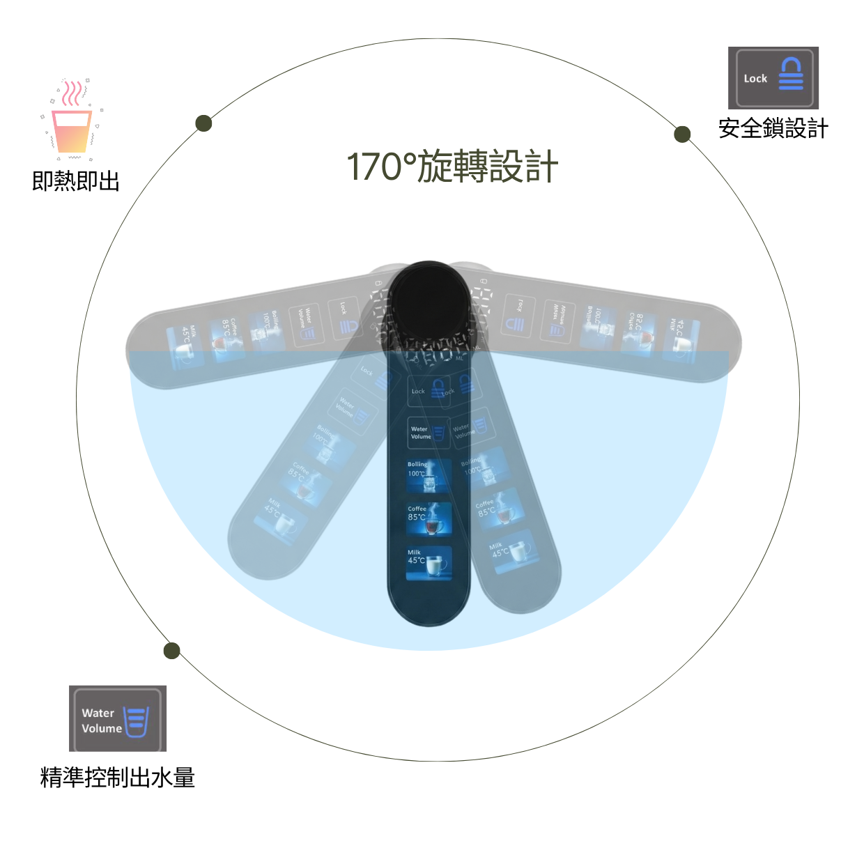 AW19632-智能櫥下式四溫觸控飲水機